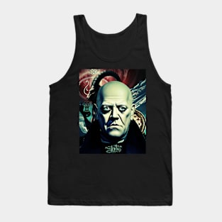 Gothic Aleister Crowley The Great Beast of Thelema in front of Baphomet Tank Top